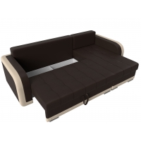 Угловой диван Марсель (экокожа коричневый бежевый) - Изображение 3